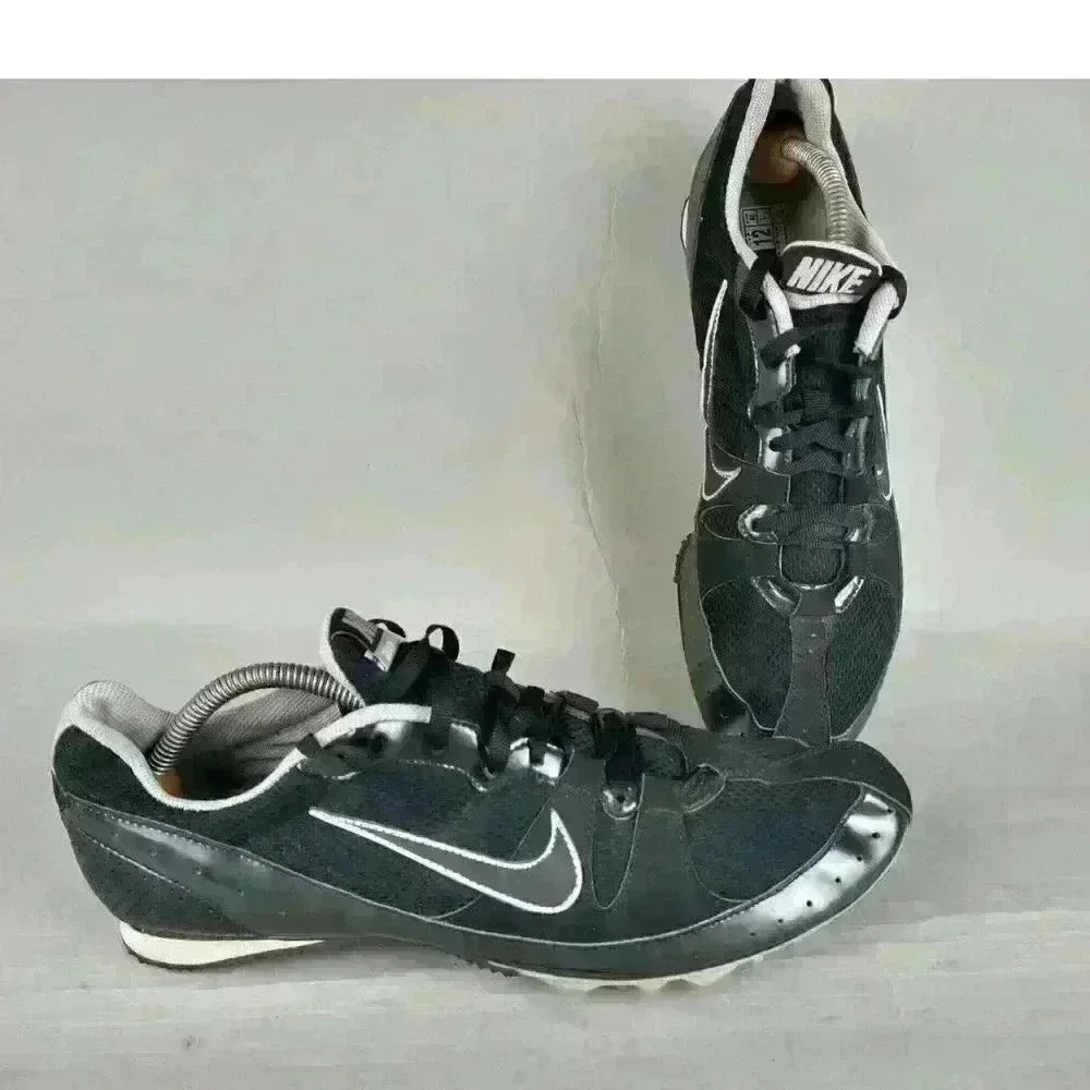 Men's Nike Zoom Rival MD Track & Field Running Spike Shoes Black,carry Bag